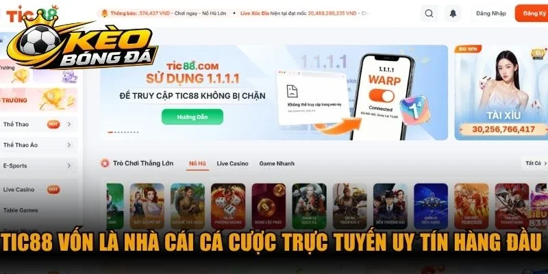 Tic88 vốn là nhà cái cá cược trực tuyến uy tín hàng đầu hiện nay