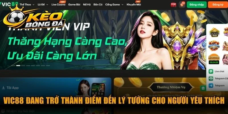Vic88 đang trở thành điểm đến lý tưởng cho người yêu thích cá cược online